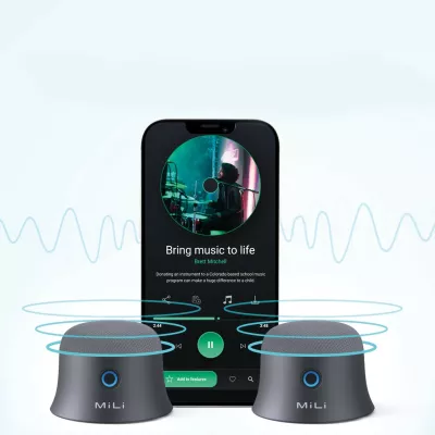 Altoparlantë Ultron Mag Soundmate, Bluetooth, 2 copë, 420mAh, gri