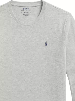 Maicë e brendshme me mëngë të gjata për meshkuj Ralph Lauren L/S Crew Sleep Top 714844759003, e hirtë [Madhësia: XXL]
