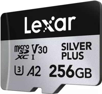 Kartelë memorie Lexar Professional SILVER Plus 256GB microSDXC, UHS-I, U3, V30, A2