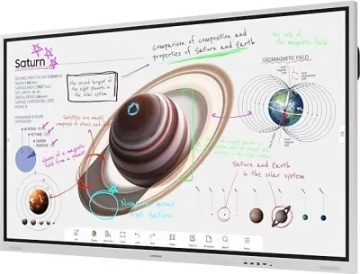 Monitor Samsung SMART Signage 75" WM75B Flip Pro, 4K, e bardhë