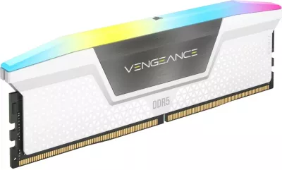 RAM Memorje Corsair Vengeance RGB 64GB (2x32GB) DDR5 6400 CL32 bardhë