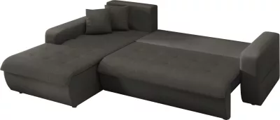Kënd-sofë krevati majtas KANSO, material gri, FH3338.01L, 244x188x80cm