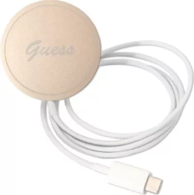 Set mbështjellës Guess GUBPP14SH4EACSW me karikues wireless për iPhone 14 6.1", kafe, MagSafe