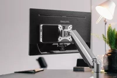 Mbajtës mini PC Neomounts THINCLIENT-01, universal, për monitor, 3 kg, VESA 75x75/100x100, zi