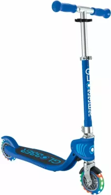 Trotinetë për fëmijë Globber FLOW Foldable Junior Lights, blu