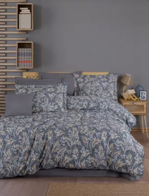 Set mbulesë për jorgan King Ranforce, L'essentiel, ngjyrë gri/bezhë/e bardhë