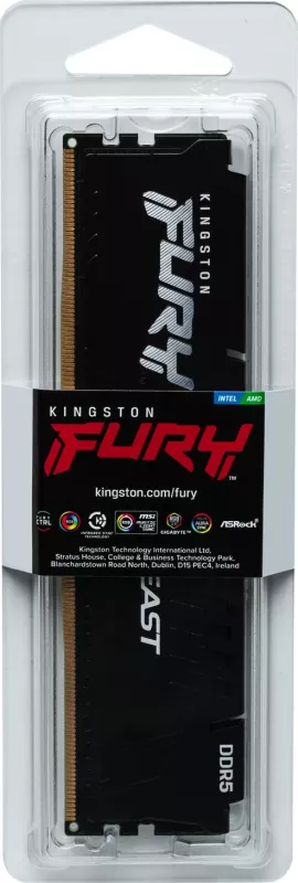 RAM Memorje Kingston FURY Beast 16GB 6000MT/s DDR5 CL30 DIMM, e zezë