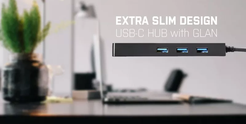 HUB USB-C I-Tec Advance, 3 porta USB 3.0 + Gigabit Ethernet, i zi