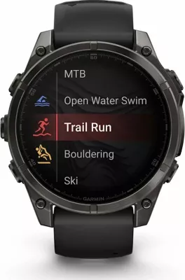 Smartwatch Garmin Fenix 8 AMOLED (010-02904-21) 1.4\" GPS NFC 10 ATM, e zezë