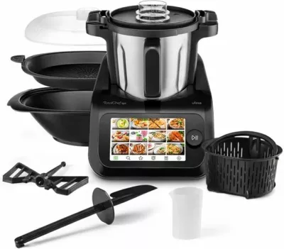 Robot kuzhine UFESA TotalChef RK6 1200 W, tas inox 3.5 L, ekran 7\" touch, Wi-Fi, peshore e integruar, me aksesorë