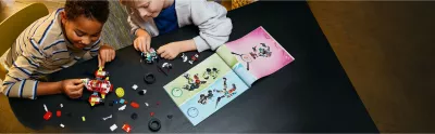 Set ndërtimi LEGO DREAMZzz 71497, Cooper Tiger-Mech & Zero Hot Rod, 1006 pjesë, multikolor