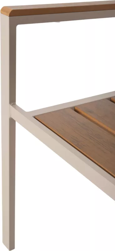 Karrige alumini SAGA FH5981.04, ngjyrë shampanjë-polivud, natyrale, 55x55x86H cm