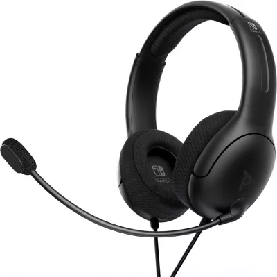 Kufje gaming PDP LVL40, me kabllo, stereo, mikrofon me flip-to-mute, për Nintendo Switch, të zeza