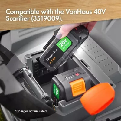Bateri Lithium-Ion 20V 4Ah VonHaus 3519020, 40V Range, zezë/portokalli