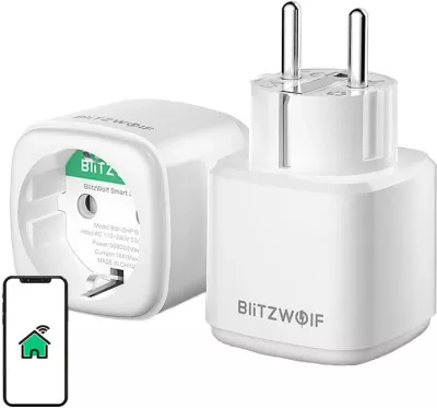 Prizë inteligjente BlitzWolf BW-SHP15, ZigBee 3.0, 3680W, EU, e bardhë