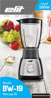Blender tavoline Elit BW-19 500W 1.5L, inox/zi