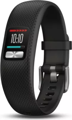 Smartwatch Garmin vívofit 4, rrip i zi, madhësia L, 365 ditë bateri, waterproof