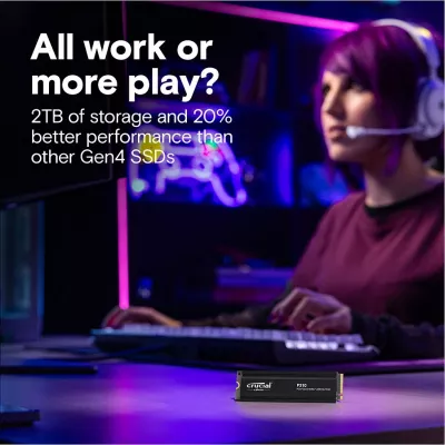 SSD M.2 Crucial P310 1TB, NVMe PCIe Gen4, me heatsink