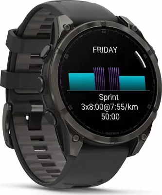 Smartwatch Garmin Fenix 8 AMOLED (010-02904-21) 1.4\" GPS NFC 10 ATM, e zezë