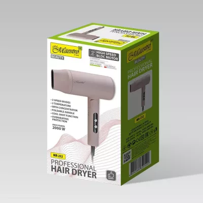 Tharëse flokësh Maestro MR-232, 2000 W, Rozë