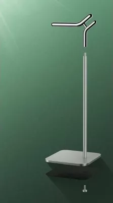 mbajtëse kufjesh UGREEN 80701, alumin metalike, e rregullueshme, 287 mm, argjend/e zezë