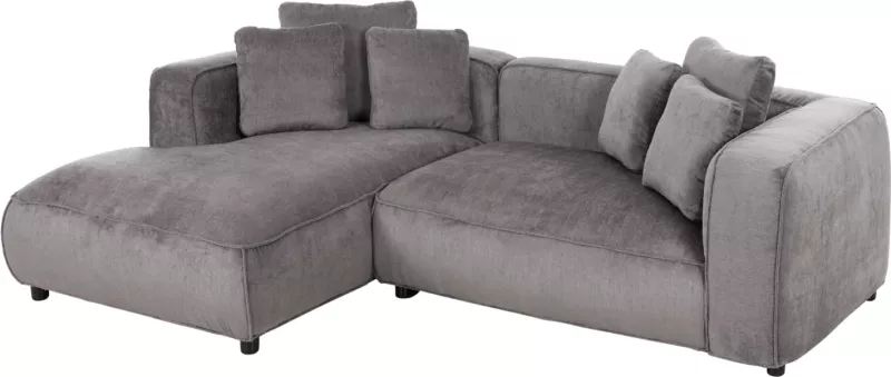 Divan qoshe i majtë, 3-vendësh, GRACE, FH3280.03L, ngjyrë gri, 252x105-160x70-90H cm