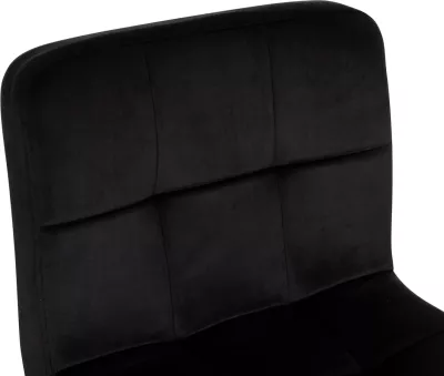 Karrige për bar rrotulluese DIANA, kadife e zezë, metal mat, 44x52x109cm, set prej 2 copë