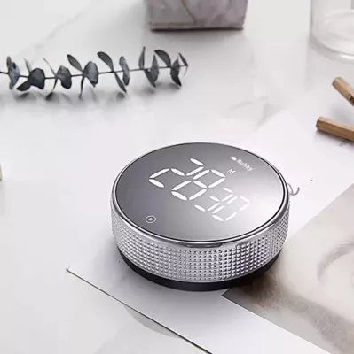 Timer digjital Tadar 5900779944022, magnetik, LCD, 0–99 min 55 sek, 3xAAA, e argjendtë