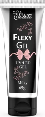 Gel për zgjatje thonjsh Elisium Flexy Gel Milky 65g