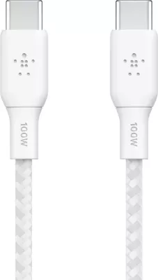 Kabëll USB-C Belkin CAB014bt3MWH, 3 m, USB 2.0, Bardhë