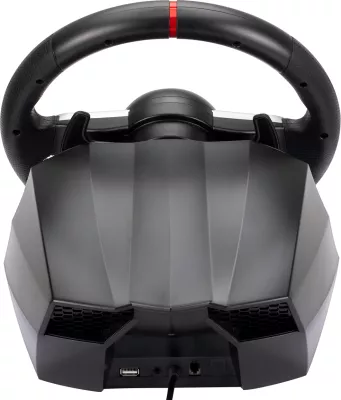 Timoni racing MAXX TECH PR279, rrotullim 270°/900°, kompatibil me PC/PS4/Xbox/Nintendo Switch, me set 2 pedale, i zi/argjendtë