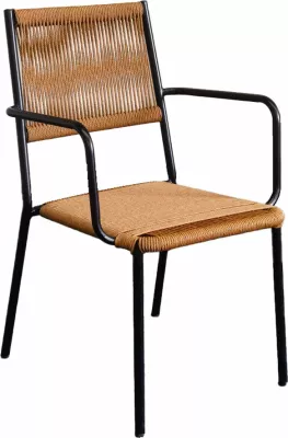 Karrige Perth, ratan natyral, metal i zi, 54.5x56x86