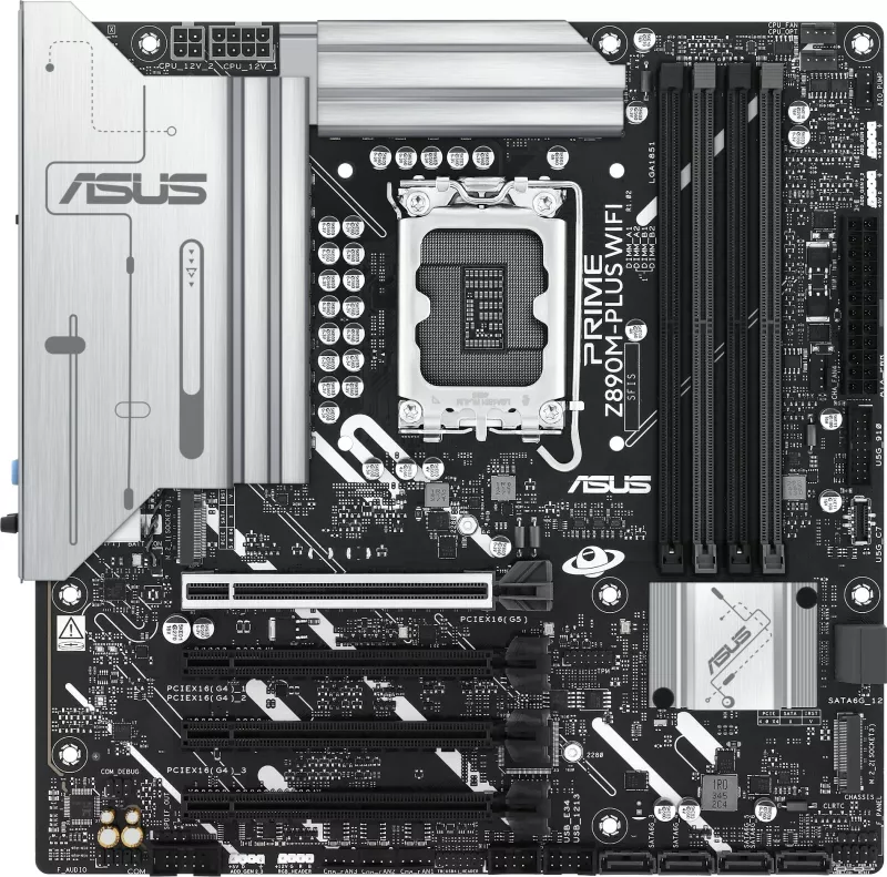 Pllakë amë ASUS PRIME Z890M-PLUS WIFI, Intel, LGA 1851, DDR5, 192 GB