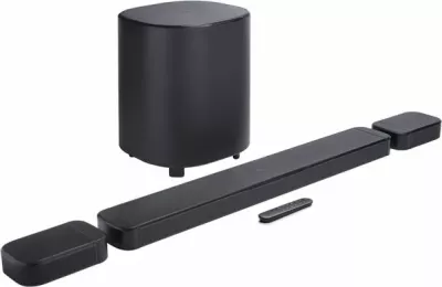 Soundbar sistem kinemaje në shtëpi JBL BAR 800 MK2 7.1, 780 W, subwoofer 10\", Dolby Atmos, altoparlantë rrethues të shkëputshëm pa kabllo, i zi, set