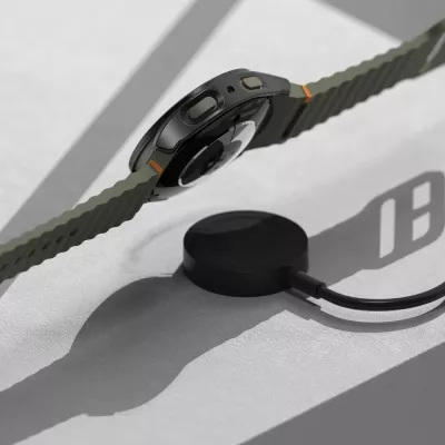 Mbështjellës + xham i temperuar Ringke për Samsung Galaxy Watch 7 44mm, Zi, set