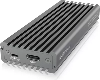 Kasë SSD ICY BOX IB-1817M-C31, M.2, PCI Express 3.0, 10 Gbit/s, USB lidhje, Gri