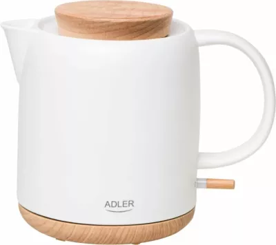 Çajnik elektrik Adler AD1304, 1.0 L, keramik, 1200 W, ecru