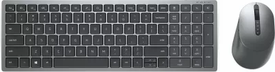 Set tastierë dhe maus DELL, wireless 2.4GHz, QWERTY, titan gri