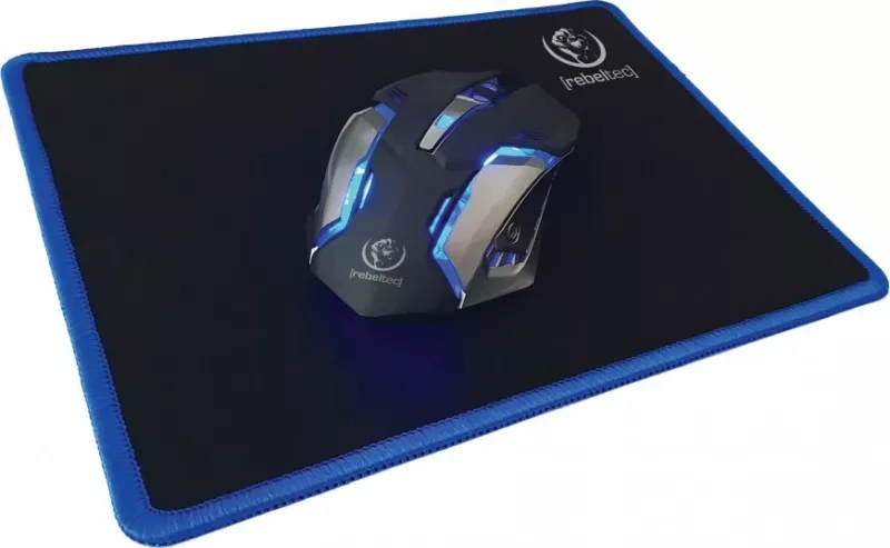 Set gaming Rebeltec SHERMAN, tastierë QZERTY, maus, kufje, USB, e zezë