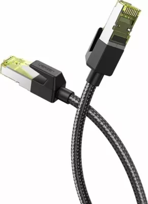 Kabllo Ethernet UGREEN 80421 Cat7 F/FTP RJ45 1m e zezë