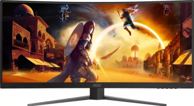 Monitor gaming AOC CU34G4 34" WQHD 3440x1440 180Hz 1ms HDR10 i lakuar, i zi/kuq
