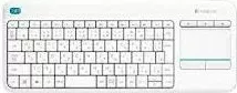 Tastierë wireless Logitech K400 Plus me touchpad, Unifying, gravim UK-SLO, e bardhë