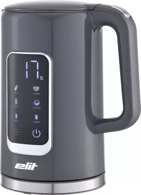 Çajnik elektrik Elit COOLTOUCH 1.7GY 1.7L 2200W ekran digjital me prekje gri