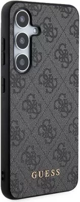Mbështjellës Guess 4G Metal Gold Logo për Samsung Galaxy A35, i zi