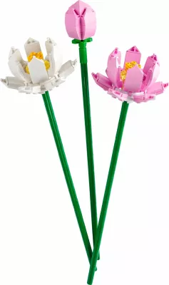 Set LEGO Lotus Flowers 40647, 220 elemente, rozë/bardhë