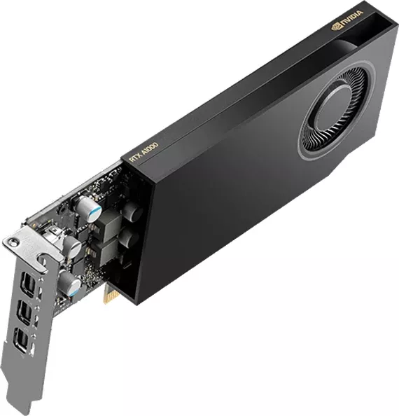 Kartelë grafike PNY Nvidia RTX A1000 8GB GDDR6, Low-profile, PCIe 4.0 x16, 4x Mini DP 1.4, OEM, me bracket low-profile