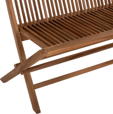 Karrige e palosshme KENDALL FH9541, dru TEAK, ngjyrë natyrale, 120x62x89H cm