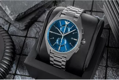 Orë dore për meshkuj Emporio Armani, titanium