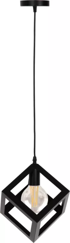 Llambë varëse tavani FH4192 kub metalik i zi 16x16x132Hcm