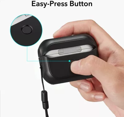 Mbështjellës ESR Orbit HaloLock me MagSafe për Apple AirPods Pro/Pro 2, i zi